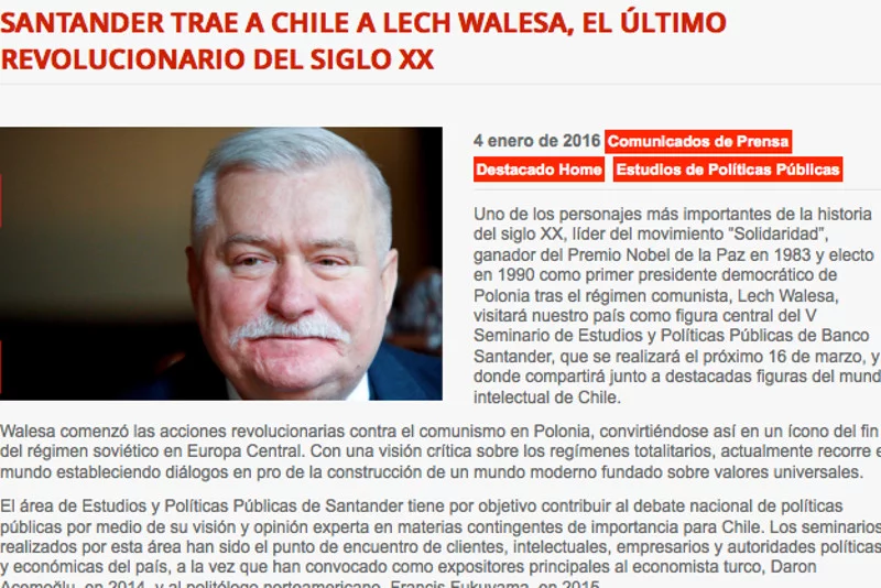 Cenckiewicz poinformował, że w dniu debaty w IPN Wałęsa ma zaplanowaną wizytę w Chille.
