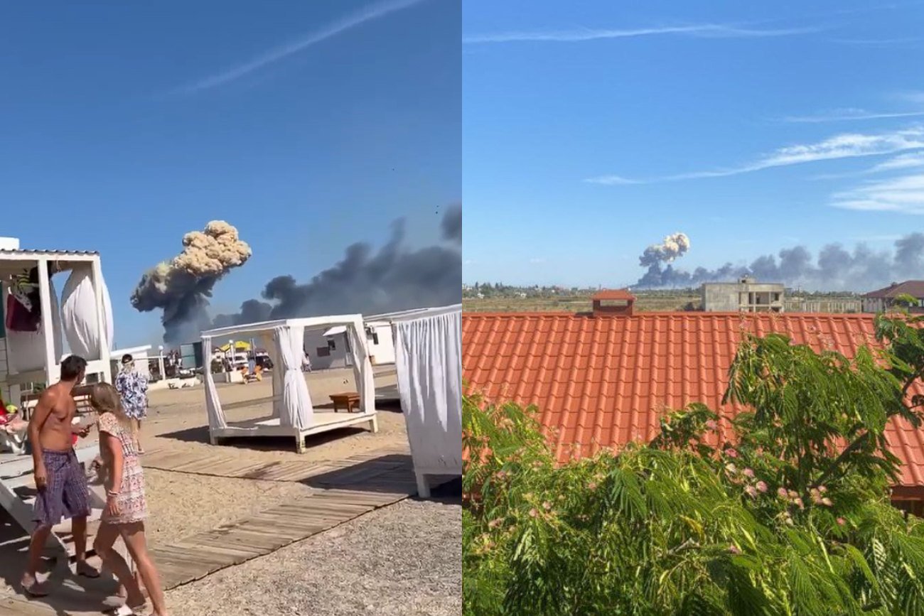 Wojna w Ukrainie. Nawet kilkanaście eksplozji na Krymie. Co się stało? Wojna w Ukrainie. Nawet kilkanaście eksplozji na Krymie.