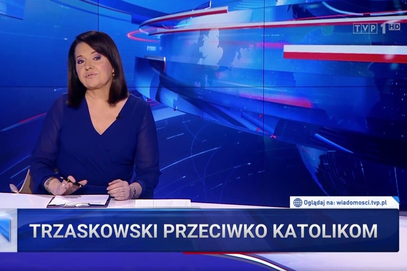 TVP przedstawiła Rafała Trzaskowskiego jako przeciwnika katolików, mimo że kandydat PO nigdy się w ten sposób nie określił.