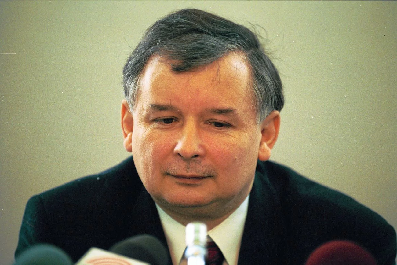 Na zjęciu: Jarosław Kaczyński w 1998 roku