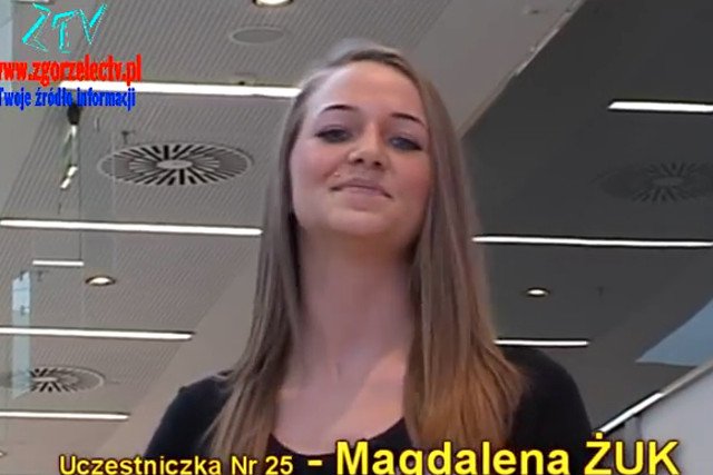Magda Żuk podczas konkursu miss powiatu.