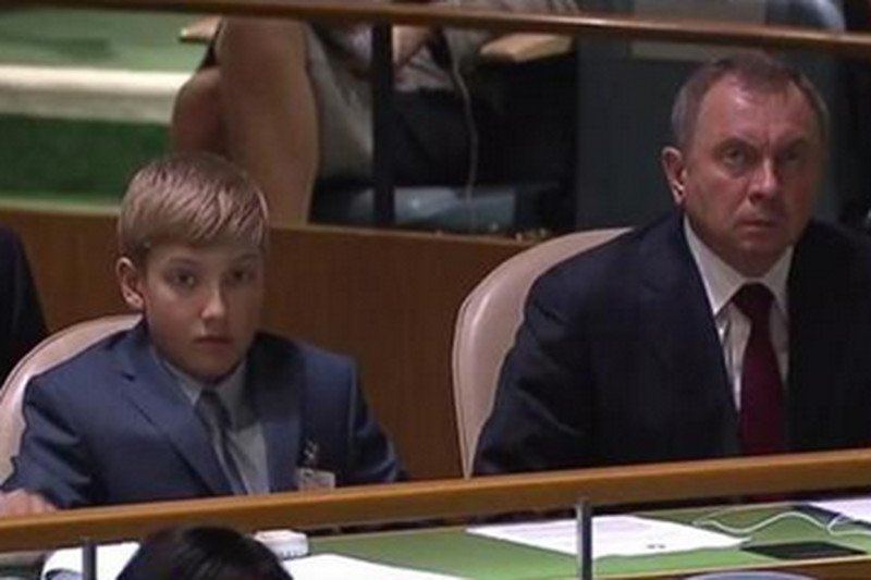 Syn Aleksandra Łukaszenki reprezentował Białoruś w ONZ.