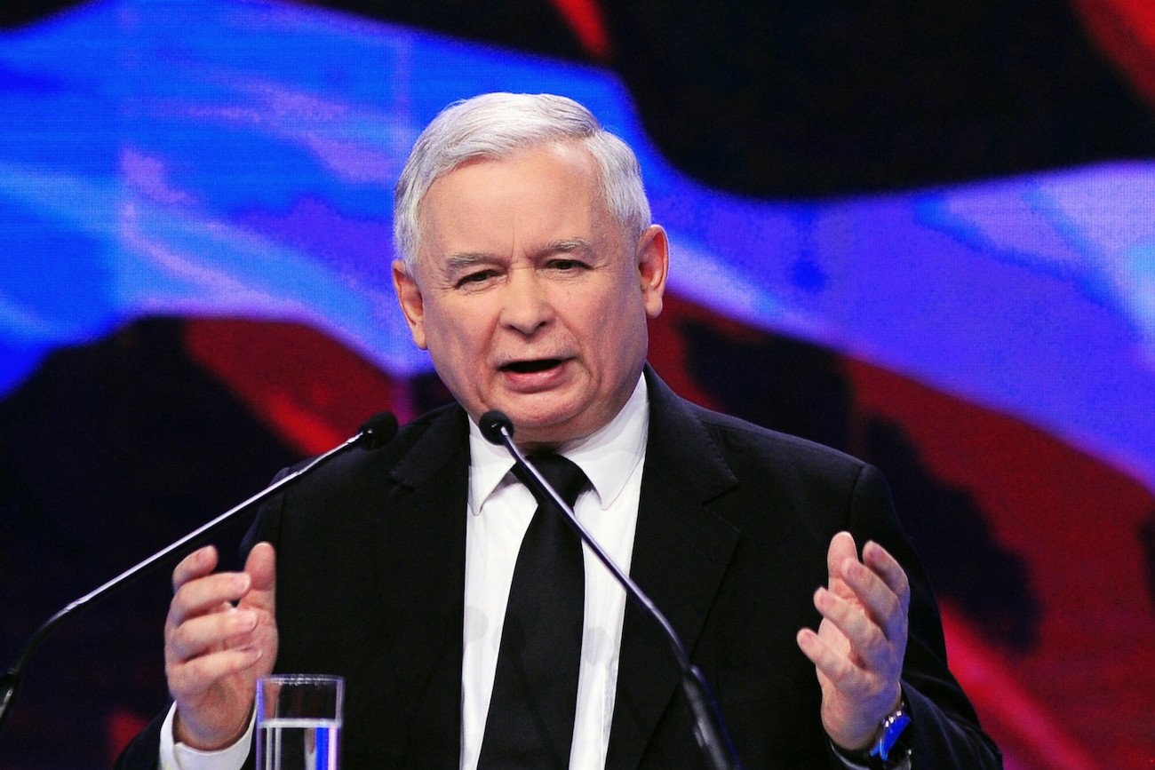 Jarosław Kaczyński podczas kampanii wyborczej w 2015 roku.