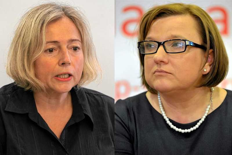 Wanda Nowicka (Ruch Palikota) i Beata Kempa (Solidarna Polska)