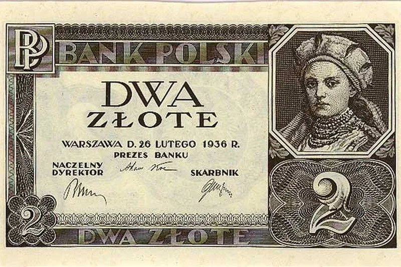 Dwa polskie złote z wizerunkiem żony Mieszka I, Dobrawy, 1936