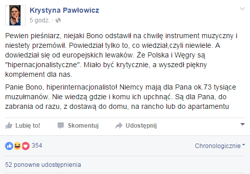 Posłanka Pawłowicz niezmiennie w dobrej formie.