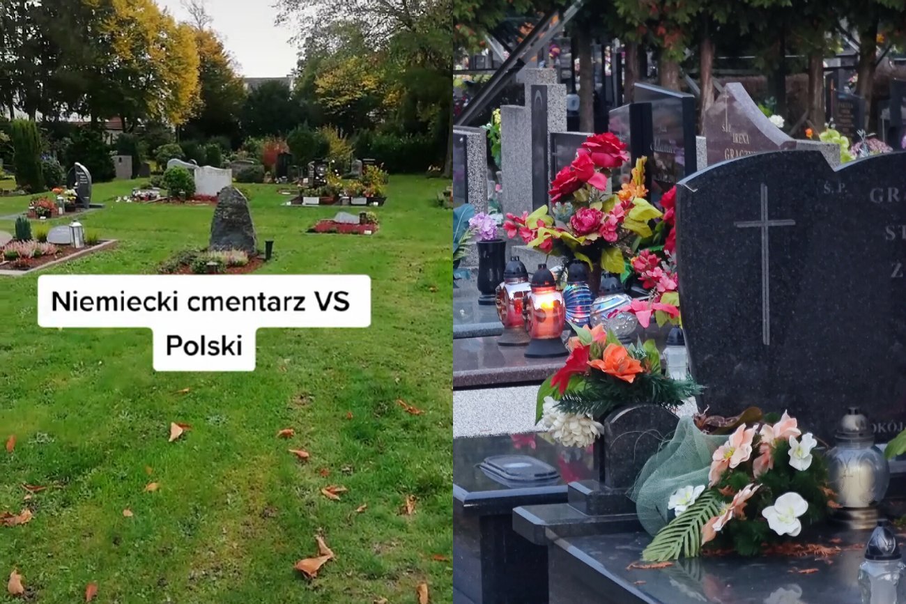 Cmentarz niemiecki i polski – porównanie tiktokera.