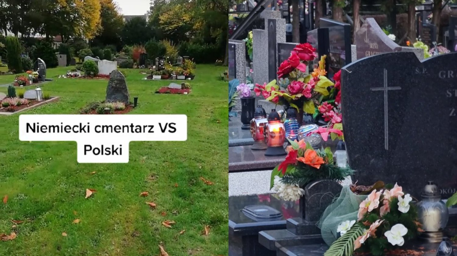 Cmentarz niemiecki i polski – porównanie tiktokera. Cmentarz niemiecki i polski – porównanie tiktokera.