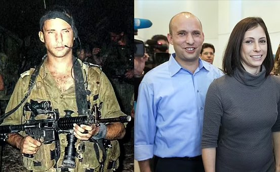 Bennett kiedyś jako komandos i dziś z żoną Gilat