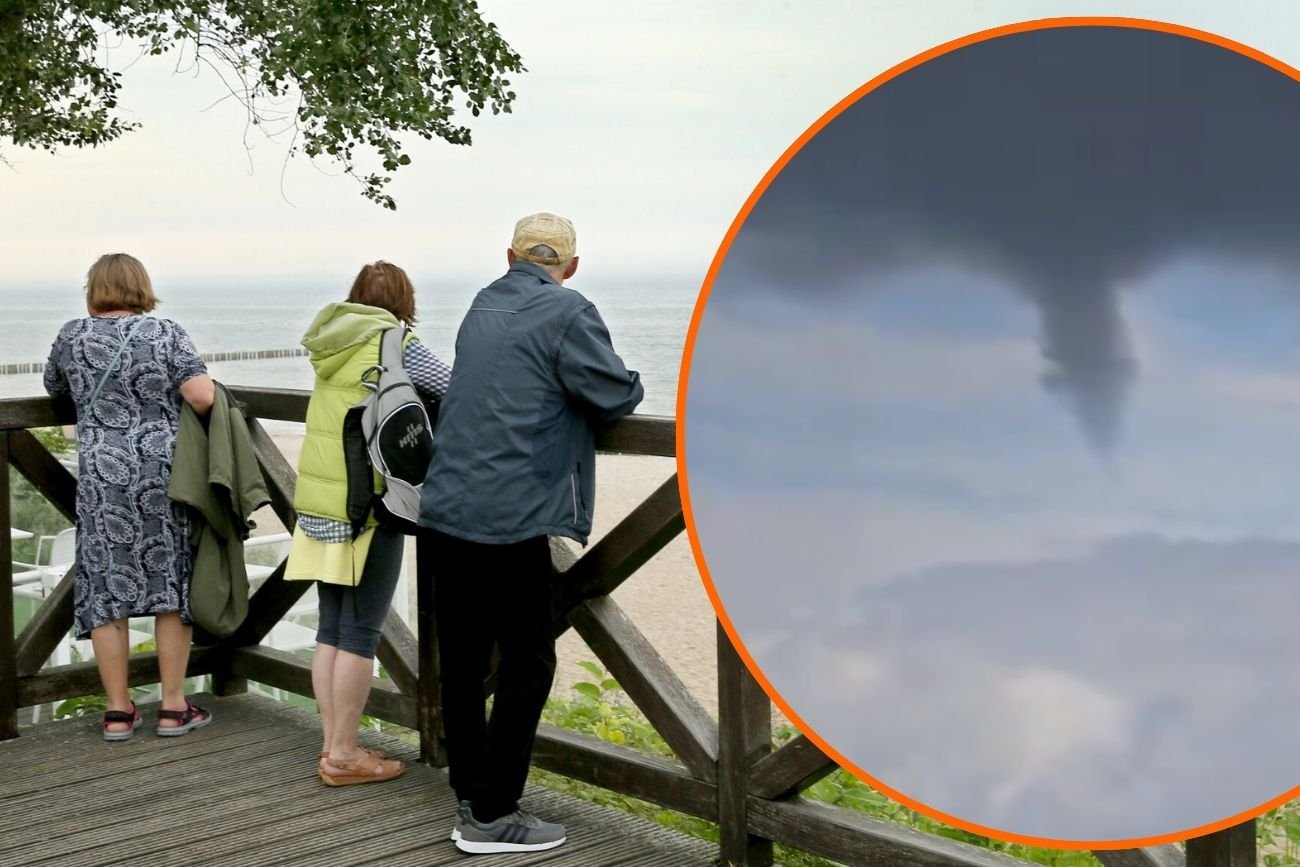 Lej kondensacyjny nad Mielnem. Niesamowite nagranie z Mielna