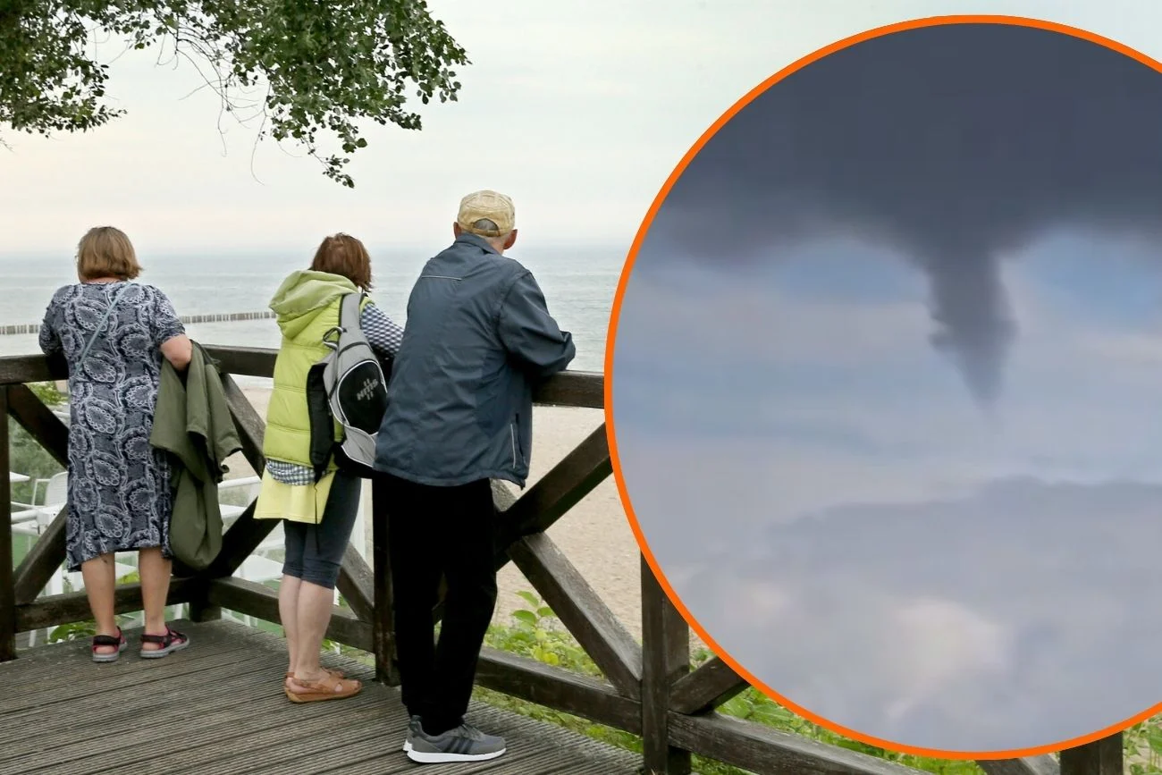 Lej kondensacyjny nad Mielnem. Niesamowite nagranie z Mielna
