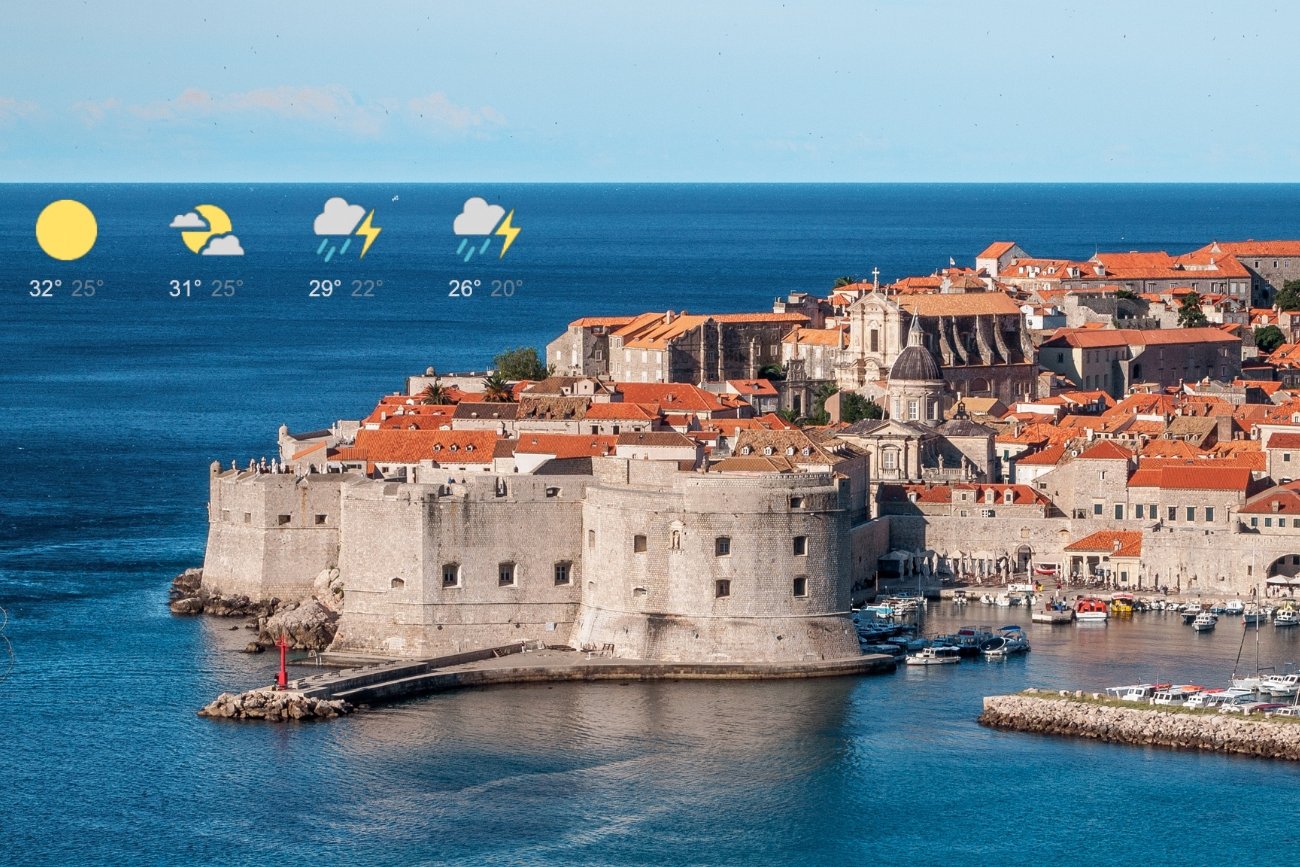 W Dubrowniku obecnie panują ogromne upały.