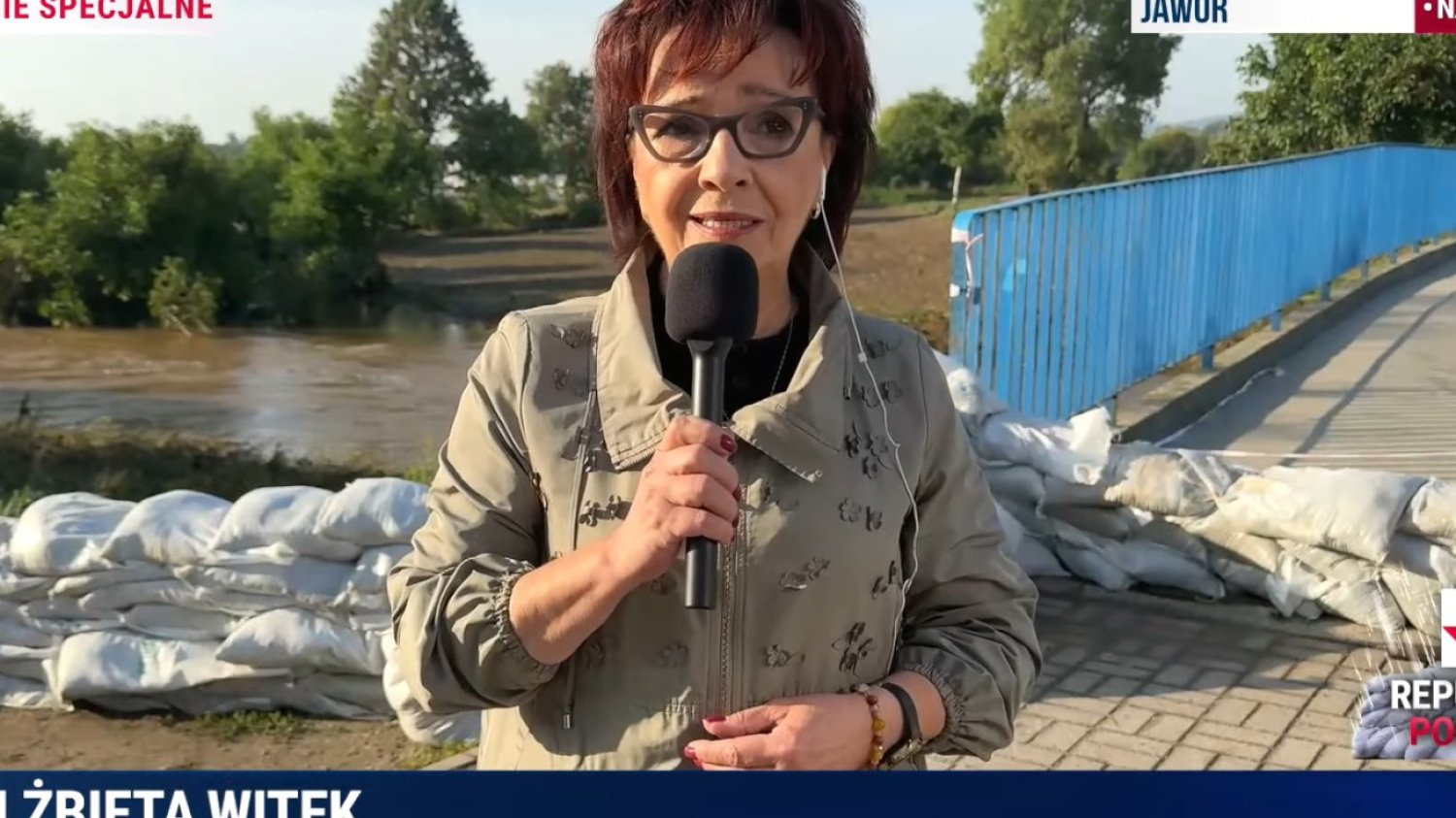 Wysłuchałem "reporterki" Witek w TV Republika. Relację z powodzi zamieniła w agitację Elżbieta Witek w TV Republika