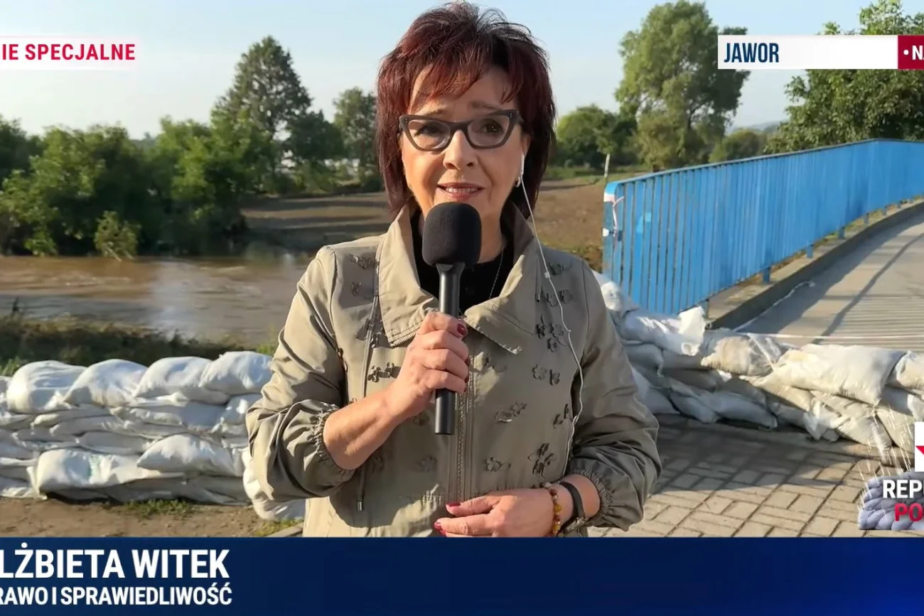 Wysłuchałem "reporterki" Witek w TV Republika. Relację z powodzi zamieniła w agitację Elżbieta Witek w TV Republika