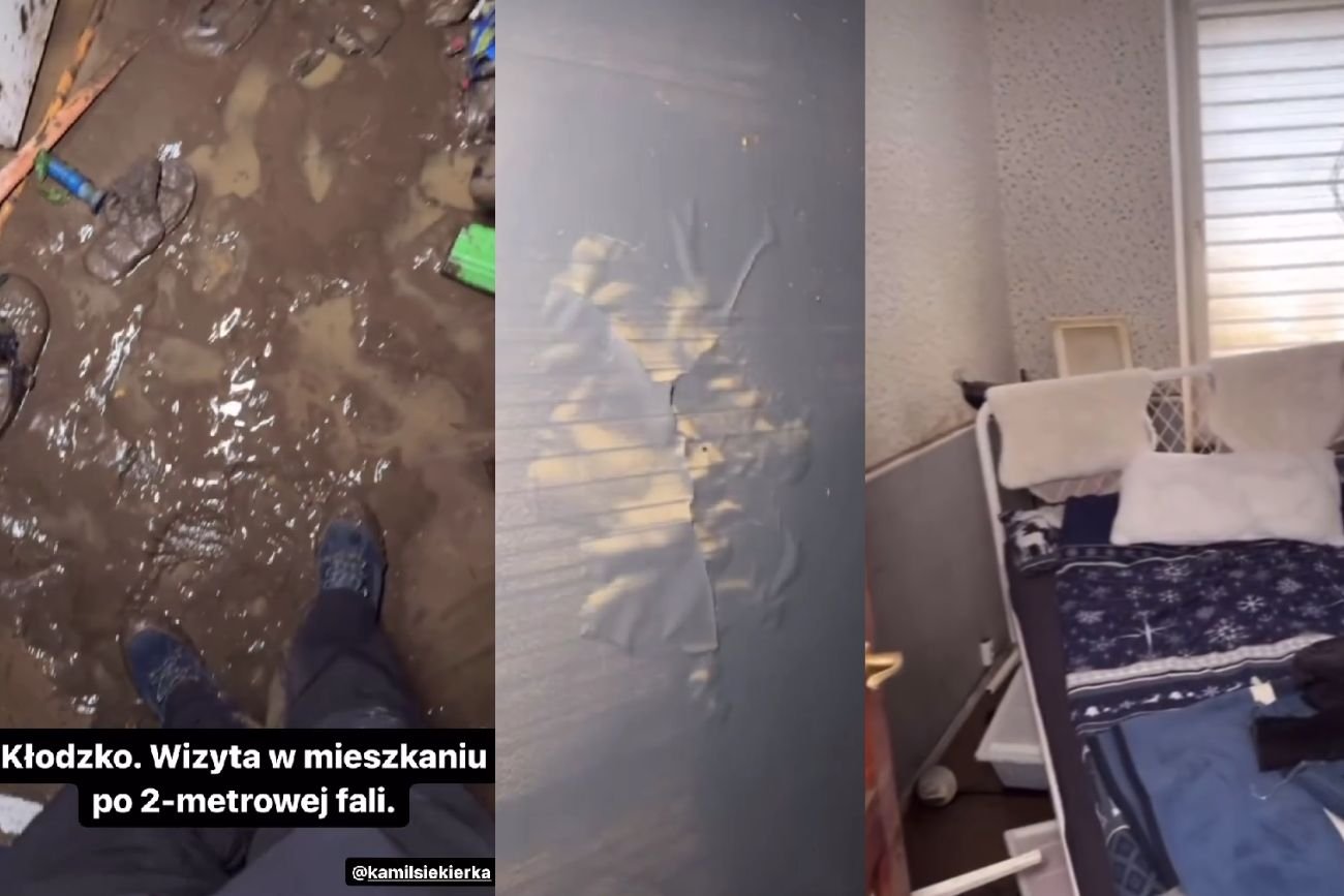 Tak wygląda zalane przez powódź mieszkanie w Kłodzku