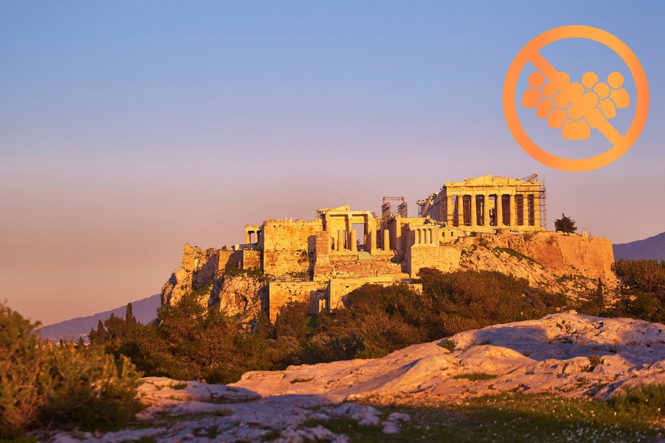 Widok na Akropolis, jedną z najsłynniejszych greckich atrakcji.