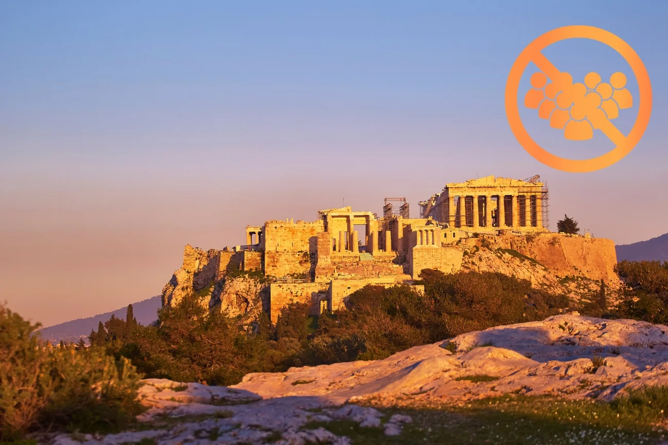 Widok na Akropolis, jedną z najsłynniejszych greckich atrakcji.