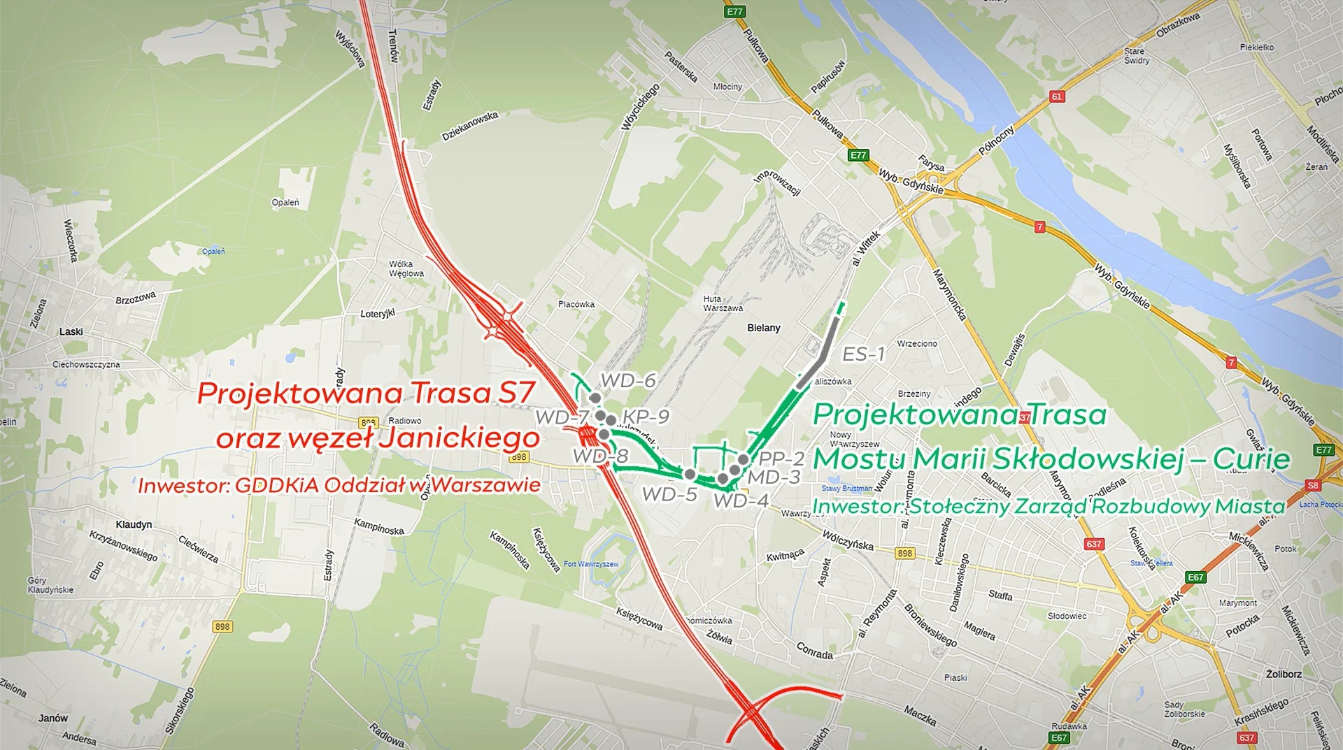 Warszawa doczeka się kluczowego połączenia. Z Mostu Północnego dojedziemy do S7 Warszawa doczeka się kluczowego połączenia. Z Mostu Północnego dojedziemy do S7
