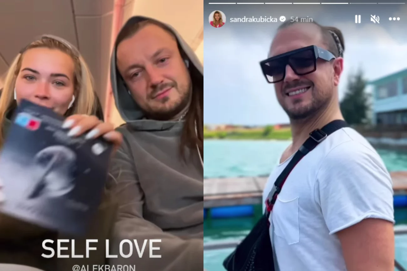 Sandra Kubicka i Aleksander Milwiw-Baron na Malediwach