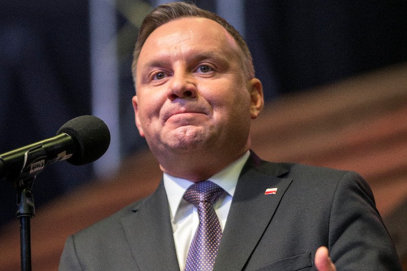 Andrzej Duda bronił reformy sądownictwa w Karczmie Piwnej w Katowicach.