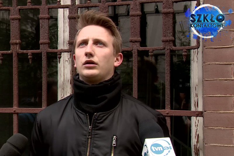 Przedstawiciel Młodzieży Wszechpolskiej nie zaliczy tego występu do udanych.