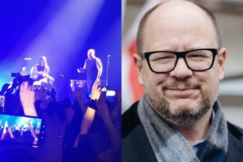 Pod koniec piosenki na telebimie pojawiło się zdjęcie zmarłego prezydenta.