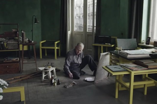 Bogusław Linda jako Władysław Strzemiński w filmie "Powidoki".