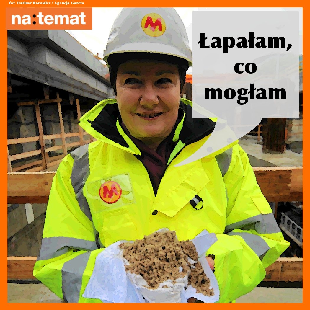 Hanna Gronkiewicz-Waltz na placu budowy metra