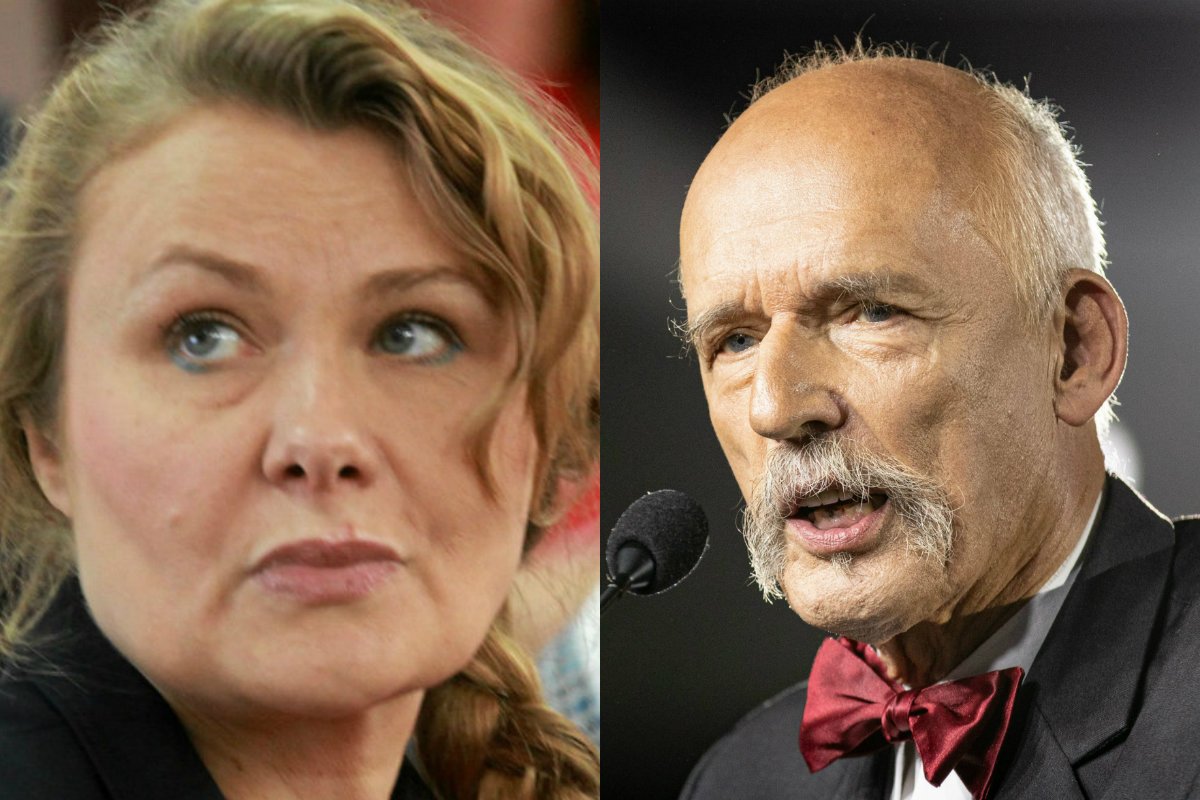 Janusz Korwin-Mikke miał kiedyś klepnąć w pośladek Katarzynę Piekarską. To dlatego polityczka Koalicji Obywatelskiej nie zamierza podawać mu ręki.