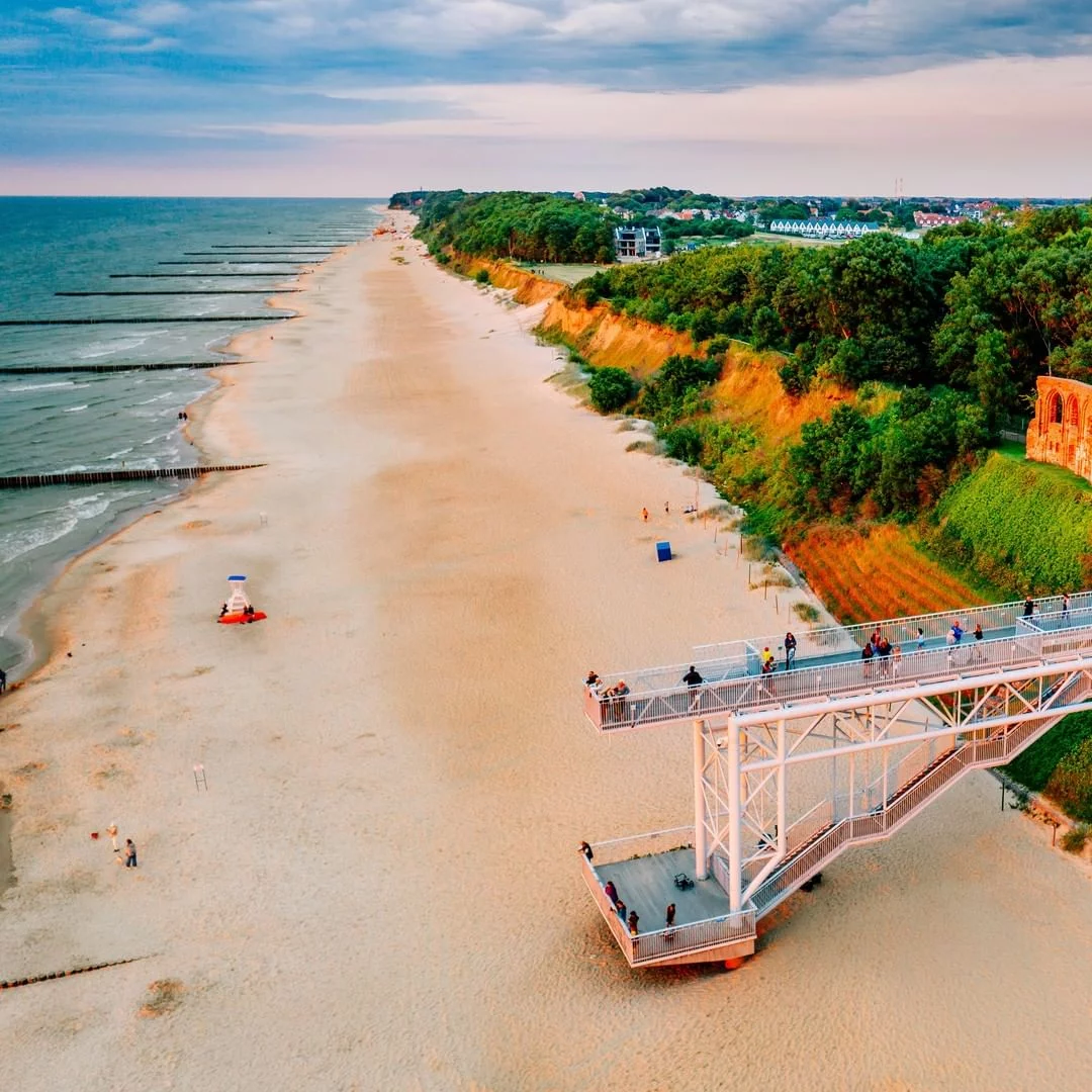 Plaża w Trzęsaczu.