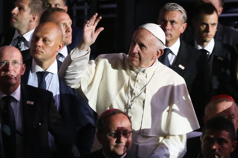 Papież Franciszek podczas Światowych Dni Młodzieży w Krakowie