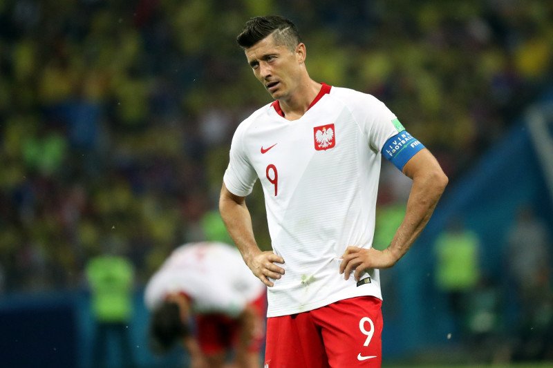 Robert Lewandowski mundialu w Rosji nie zaliczy do udanych.