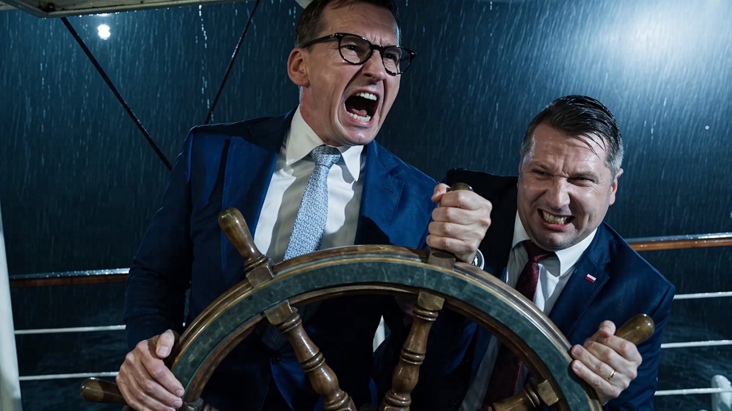 Kampanijny klip wideo Konfederacji uderzający w polityków Prawa i Sprawiedliwości Tonący statek i luksusowy jacht. Konfederacja bezlitośnie punktuje problemy PiS