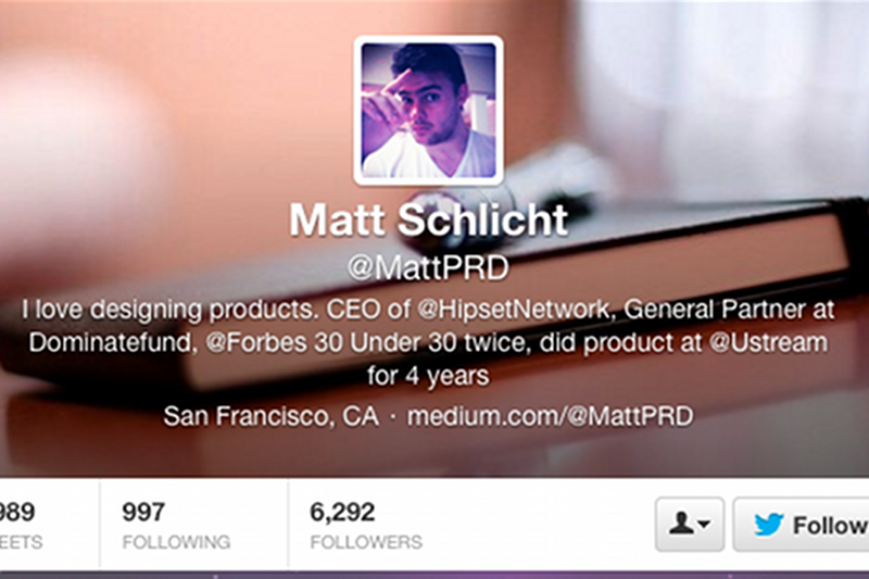 Według Matta Schlichta można zewsząd za pomocą Twittera komunikować się z celebrytami.