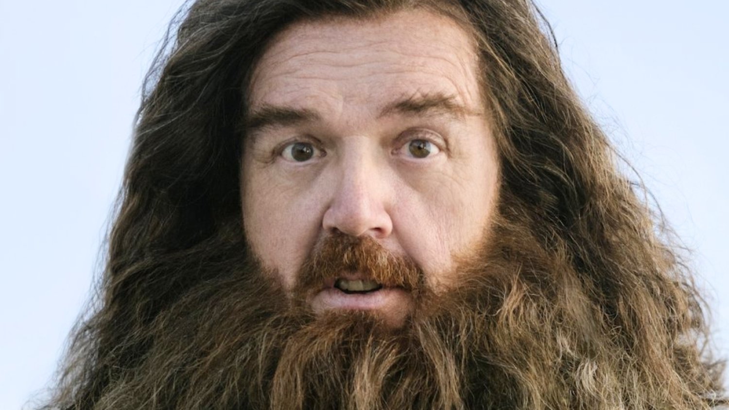 Tak wygląda Hagrid w serialu "Harry Potter". To kopia starego gajowego
