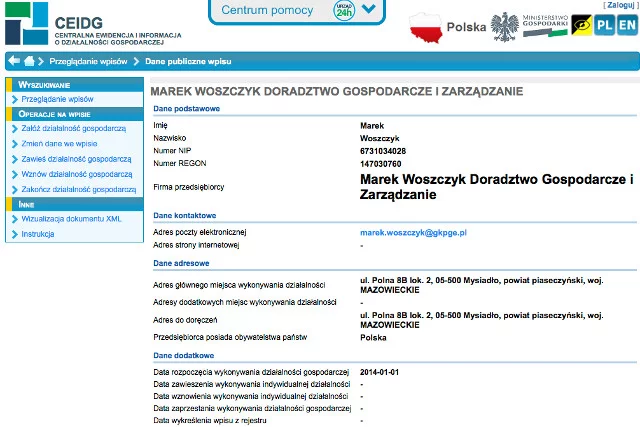 Marek Woszczyk założył działalność aby lepiej zarabiać jako prezes PGE.