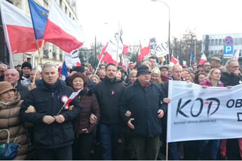 Politycy na sobotnim marszu grali pierwsze skrzypce.