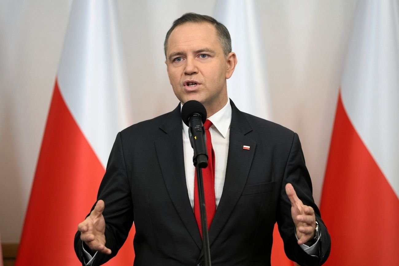 Karol Nawrocki z komunikatem po naruszeniu przestrzeni Polski. Karol Nawrocki z komunikatem po naruszeniu przestrzeni Polski.