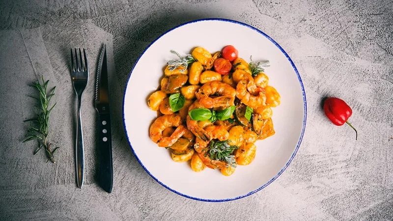 Gnocchi z krewetkami - dla nich wraca do Andrei wielu klientów