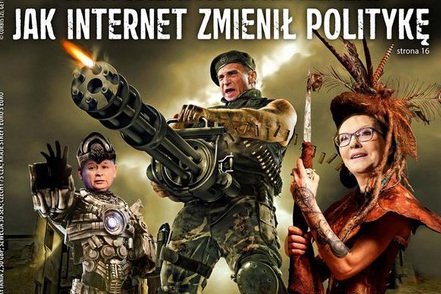 Okładka tygodnika "Polityka" porównuje Ewę Kopacz, Pawła Kukiza i Jarosława Kaczyńskiego do postaci z gier komputerów.