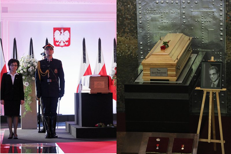 Po pogrzebie Kornela Morawieckiego wiele osób przypomina, jak parę miesięcy wcześniej wyglądało pożegnanie Karola Modzelewskiego.