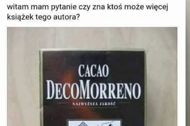 Opakowanie po kakao książką? Czemu nie!