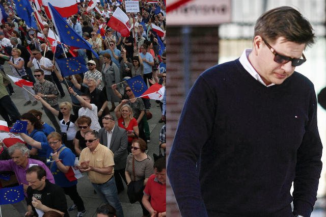 Znajoma Filipa Chajzera relacjonowała marsz KOD, podała, że wzięło w nim udział 200 tys. osób, teraz może stracić posadę w TVP Info.