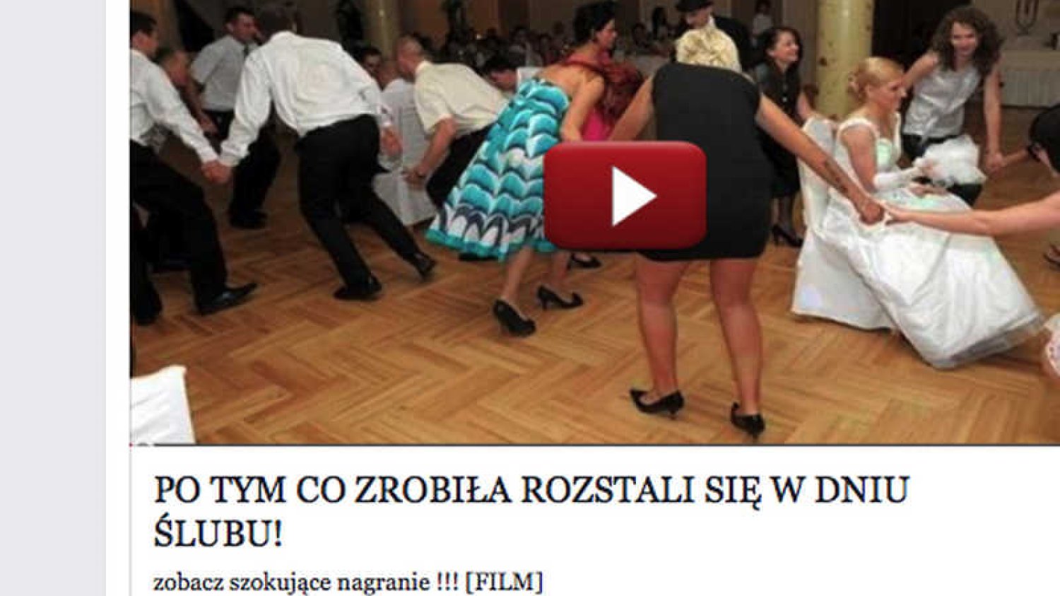 Nowy wirus na Facebooku "Po tym co zrobiła rozstali się w dniu ślubu"