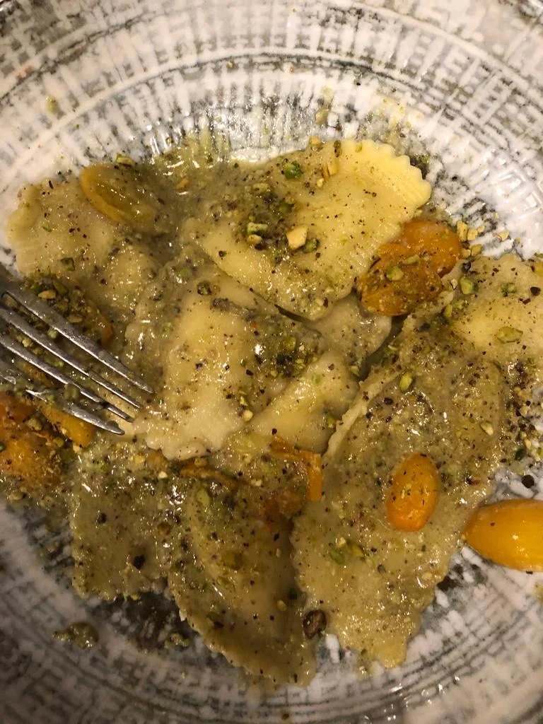 Ravioli z ricottą i pistacjami z Syrakuz
