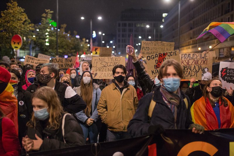 Strajk Kobiet. Manifestacja Kobiety i LGBT-y, 29.10.2020. Zdjęcie ilustracyjne.