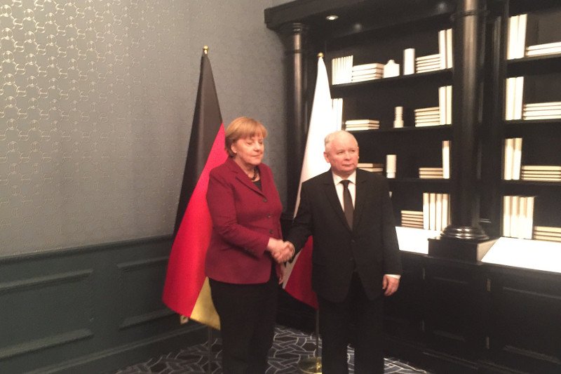 Angela Merkel spotkała się z Jarosławem Kaczyńskim.