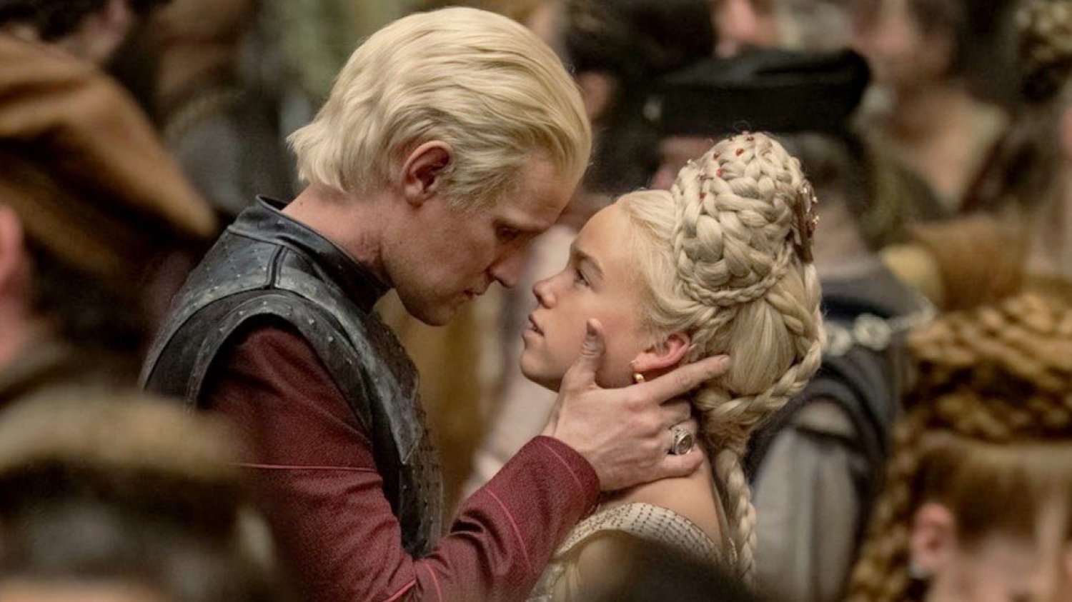Rhaenyra i Daemon, "Ród smoka" Rhaenyra i Daemon, czyli Milly Alcock i Matt Smith, w "Rodzie smoka"