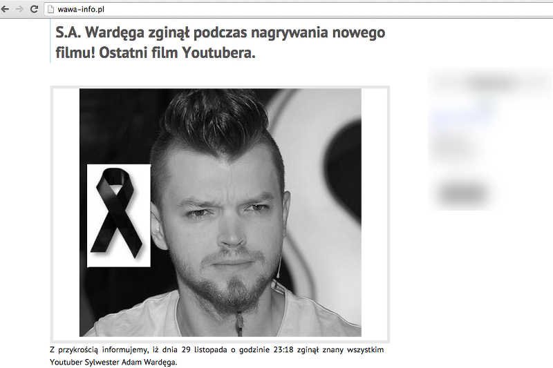 Jedna ze stron przekonuje, że nie żyje SA Wardęga. To oszustwo.