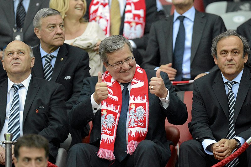 Prezydent na meczu Euro 2012 między Polską a Rosją